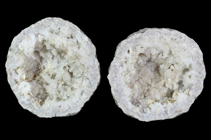 Keokuk Quartz and Calcite Geode Pair - Illinois #91397